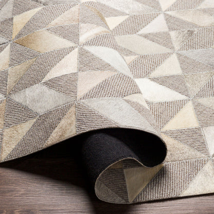 Jardin Wool and Leather Handmade Rug